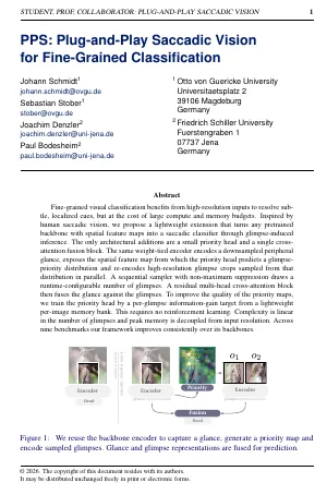 First page of PPS: Plug-and-Play Saccadic Vision for Fine-Grained Classification